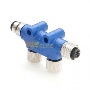 Boat Network N2K 2-Port T-Connector M12 5 Pin 3 Femlae To 5 Pin Male