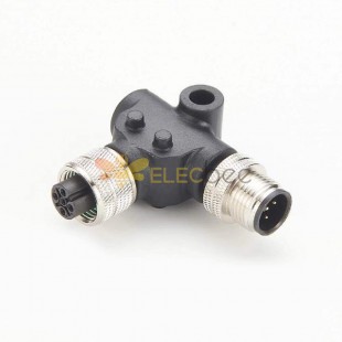 M12 5Pin L Type Adapter A Code 5 Pin Male to Female Adapter Waterproof Adapter