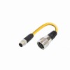 DeviceNet Cordset Adapter Cable M12 T-Coded 5-Pin Male To 7/8″ 5Pin Female Connector 0.3 Meter