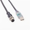 FTDI USB2.0 RS232 公轉M12系列9芯公帶1米線