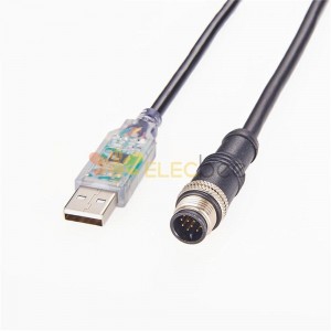 FTDI USB2.0 RS232 mâle à M12 mâle 9 broches câble 1M connecteur