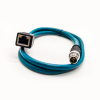 M12 8-pin X-Code Male to RJ45 Female High Flex Cat6 Industrial Ethernet Cable PVC Twisted Pair Cable
