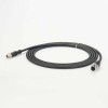 M12 8 Position X-Coded Male to Female Ethernet Panel Mount Cable 1M IP67 