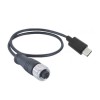 M12 - USB ケーブル M12 4Pin A コード メス - USB 2.0 タイプ C オス アセンブリ 1M AWG26