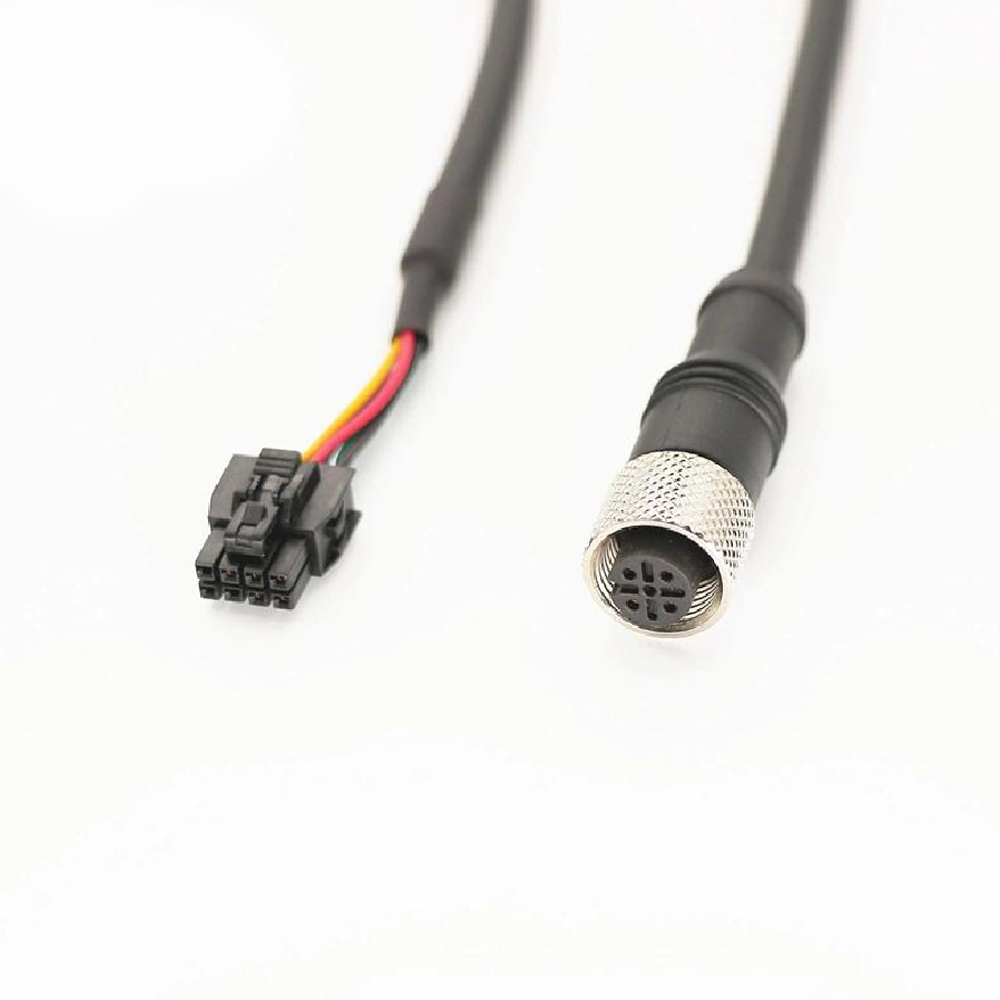 传感器连接器M12母4芯转莫仕端子43645-0400 线材1M