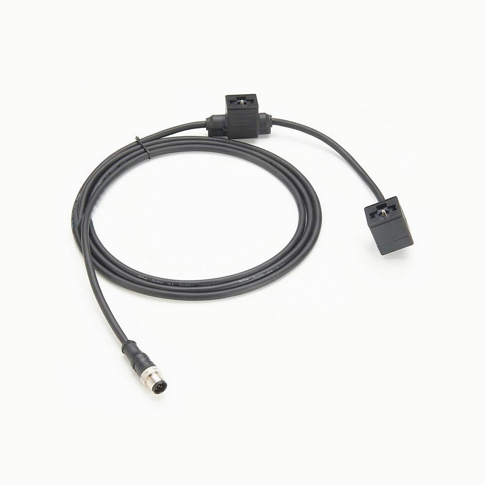 Sensor Cable M12 5 Pin Male Connector To Solenoid Valve