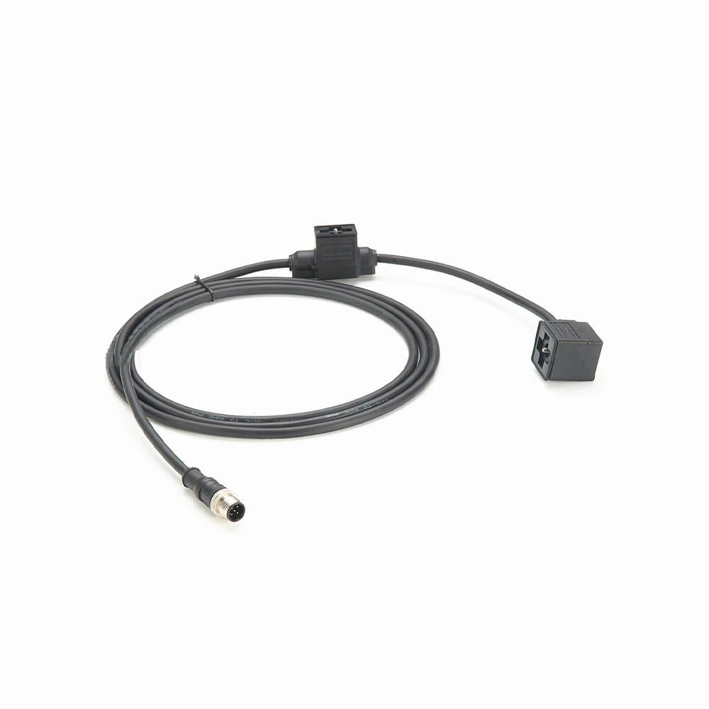 Sensor Cable M12 5 Pin Male Connector To Solenoid Valve