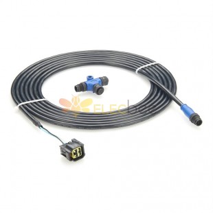 Honda 4 Pin To M12 Male 5 Pin Nmea2000 Cable 5 Meter With T-Piece