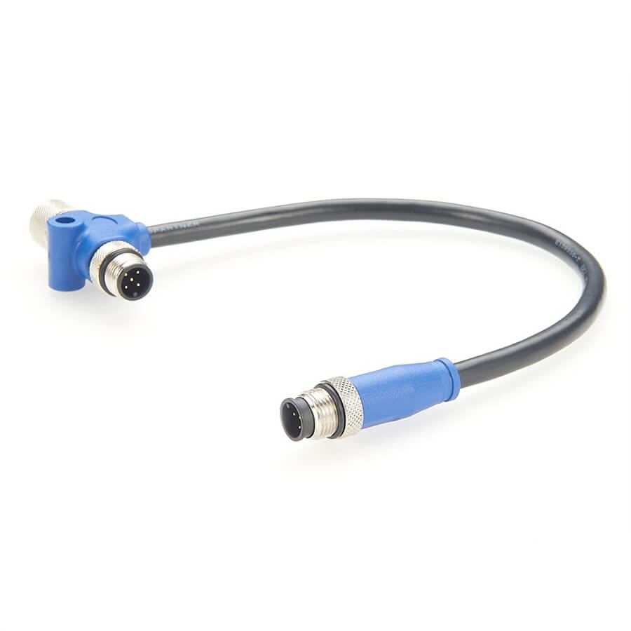 Nmea 2000 Power Cord For Tee System M12 5 Pin Male To Female To M12 Male 5 Pin Cable Length 0.5 Meter