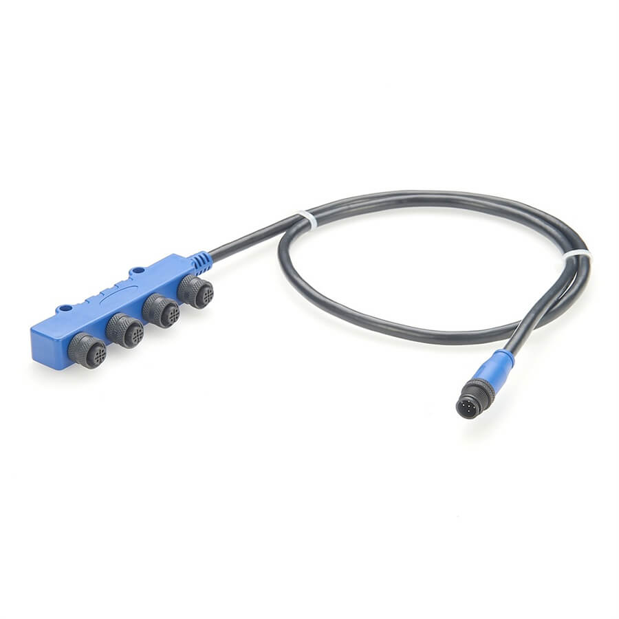 Nmea2000 4-Way Splitter Micro-C Cable Length 1 Meter 4 Female To Male