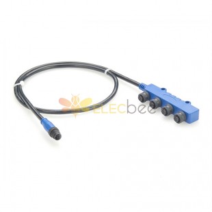 Nmea2000 4-Way Splitter Micro-C Cable Length 1 Meter 4 Female To Male