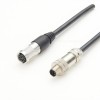 Aisg M16 8 Pin Female To M12 Male 4 Pin Cable 1Meter
