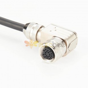 M16 Connector 19 Pin Female Field Wireable Connector Right Angled with 3 Meter Single End Cable