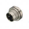 M16 Connectors 723 Series 8 Pin A Coded Male Back Mount Panel Receptacles Waterproof 180 Degree Solder Type