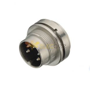 M16 Connectors 723 Series 8 Pin A Coded Male Back Mount Panel Receptacles Waterproof 180 Degree Solder Type