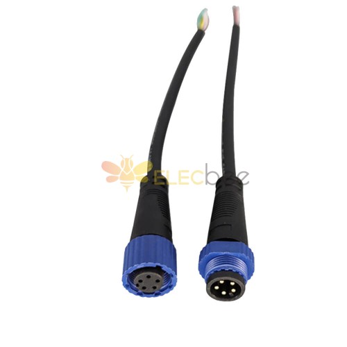 M15 Waterproof Male Female Plug Connector 5Pin Industrial Aviation LED Power Cord Automobile Plug-in 0.3 Square Cable