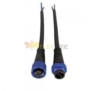 Waterproof Male Female Plug M15 Connector 2Pin Industrial Aviation LED Power Cord Automobile Plug-in 1.5 Square Cable