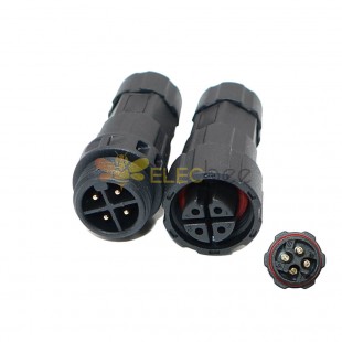 LED Power Connector M16 Waterproof Cable Connector IP68 4 Pin Male Female Plug Welding Electrical Wire Connector