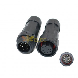 LED Power Connector M16 Waterproof IP68 9 Pin Male Female Plug Solder Type LED Power Connector