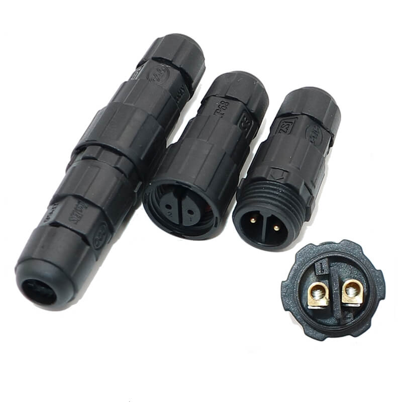 M16 2-Pin Screw Lock Waterproof Connector Male-Female Aviation Plug For Plant Light Dimming