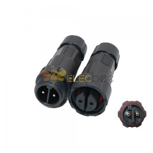 M16 Waterproof Cable Connector IP68 2 Pin Male Female Plug Welding Electrical Wire Connector