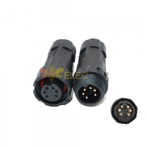 Connecteur d'alimentation LED étanche M16 IP68 6 broches mâle femelle connecteur de fil électrique de soudage