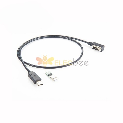 FTDI USB A 2.0 Macho para RS232 DB9 Macho Cabo Serial em Ângulo Esquerdo Comprimento 2m
