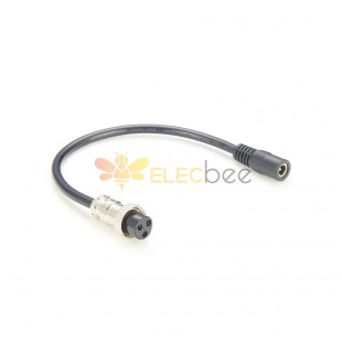 Power GX16 Female 3Pin to DC Female Power Supply Cable 0.5M
