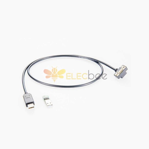 FTDI USB Type A 2.0 Male-직렬 어댑터 RS232 DB-9 Female Down Angled 산업용 등급을 사용한 안전한 데이터 전송