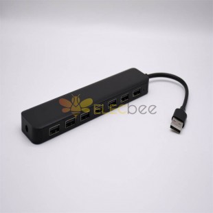 Док-станция 7-портовый концентратор USB 2.0 с функцией быстрой зарядки BC и разъемом для внешнего питания