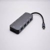擴展塢 USB Type-C 轉 USB3.0x4 集線器+HDMI+VGA+3.5mm 電話插孔 TRRS +RJ45 +SD + TF +USB PD