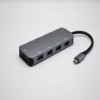 Docking station USB Type-C para hub USB 3.0x4 + HDMI + VGA + conector de telefone de 3,5 mm TRRS + RJ45 + SD + TF + USB PD