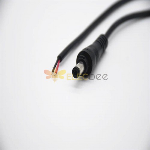 DC5521 Gold-plate Copper 1Pin Male And Female Snap-on Connector For AC/DC Transparent Waterpproof cable