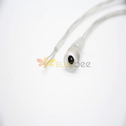 DC5521 PVC 2Pin Male And Female Screw Thread Connector For AC/DC Transparent Waterpproof cable