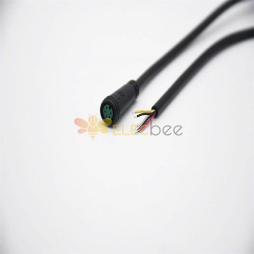 Gold-plate Copper 5Pin Green Rubber Core Male And Female Connector IP67 Nylon Waterproof 0.2M Length 5*0.2㎜² Cable For LED