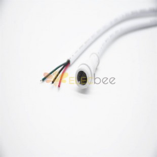 M11 PVC 3Pin Male And Female Connector With Red Waterproof Ring IP67 Nylon White Waterproof 3*0.3㎜² Cable For LED