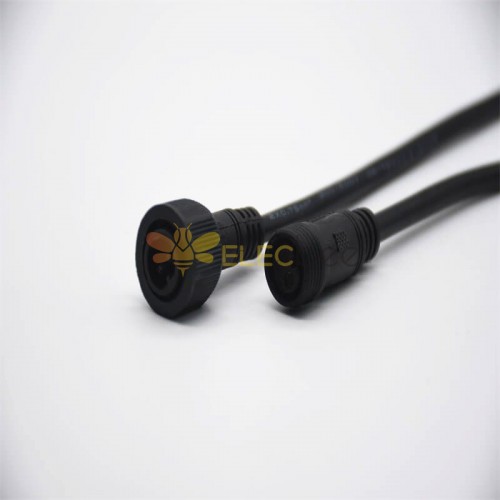 M15 2Pin Male And Female Screw Joint Connector IP67 Waterproof 0.2M Length 2*0.75㎜² Cable For LED