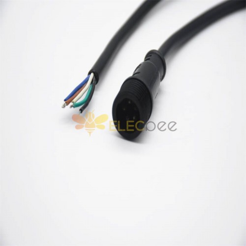 M17 PVC 5Pin Male And Female Connector For AC/DC IP67 Nylon Waterproof 0.2M Length 5*0.3㎜² Cable For LED