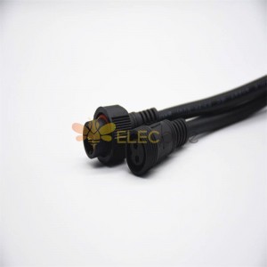 M19 позолоченный медный 2-контактный соединитель с резьбовым соединением для AC / DC IP67, нейлон водонепроницаемый 3 * 1㎜², длина кабеля 0,2 м для светодиодов