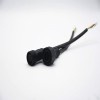 M19 vergoldetes Kupfer 5-poliger Stecker IP67 wasserdicht 0,2 m Länge 5 * 0,3 ㎜² Kabel männlicher und weiblicher Schraubverbinder für LED