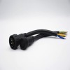 Разъем M25 PVC 3Pin для AC / DC IP67 Нейлоновый водонепроницаемый кабель длиной 0,2 м 3 * 2,5㎜² Мужской и женский разъем с винтовым соединением для светодиодов