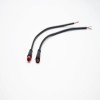 Núcleo de goma rojo M6 Conector macho y hembra de 2 pines IP67 Nylon Blanco Impermeable 2 * 0.2㎜² Cable para LED