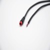 M6 roter Gummikern 2Pin Stecker und Buchse IP67 Nylon weiß wasserdicht 2 * 0,2㎜² Kabel für LED