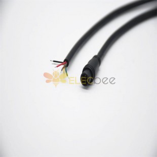M7 Black PVC 6Pin Connector For AC/DC IP67 Nylon Waterproof 6*0.2㎜² Cable Male And Female Connector For LED