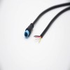 M7 Gold-plate Copper 4Pin Wathet Blue Rubber Core Male And Female Connector IP67 Nylon Waterproof 0.2M Length 4*0.2㎜² Cable For LED