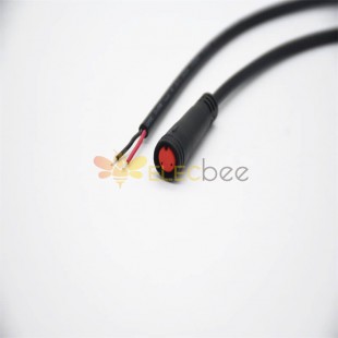 M8 Red Rubber Core 2Pin Male And Female Connector For AC/DC IP67 Nylon Waterproof 1M Length 2*0.2㎜² Cable For LED
