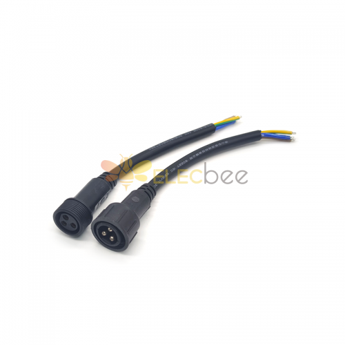 Разъем M25 PVC 3Pin для AC / DC IP67 Нейлоновый водонепроницаемый кабель длиной 0,2 м 3 * 2,5㎜² Мужской и женский разъем с винтовым соединением для светодиодов