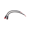 M6 roter Gummikern 2Pin Stecker und Buchse IP67 Nylon weiß wasserdicht 2 * 0,2㎜² Kabel für LED