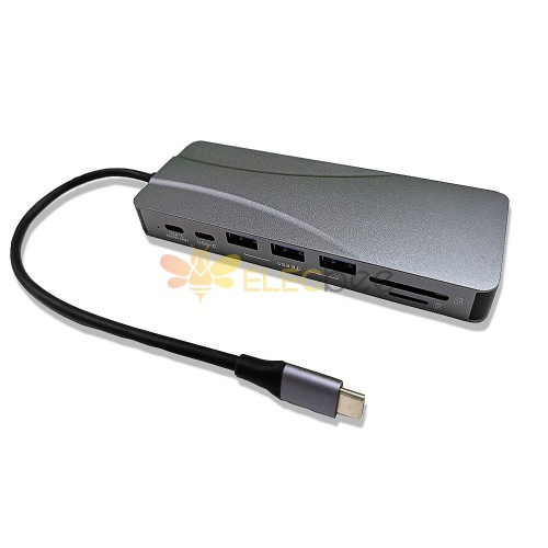 Özel model spot c tipi uzatma yerleştirme istasyonu 60W PD+4K HDMI+DP USB C HUB genişletme hub\'ı