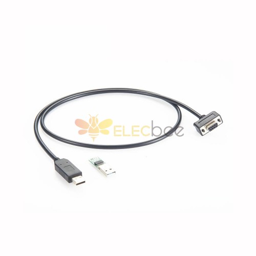 USB 2.0 RS232 Erkek FTDI - DB9 Dişi seri port kablosu Kablo Uzunluğu 2m